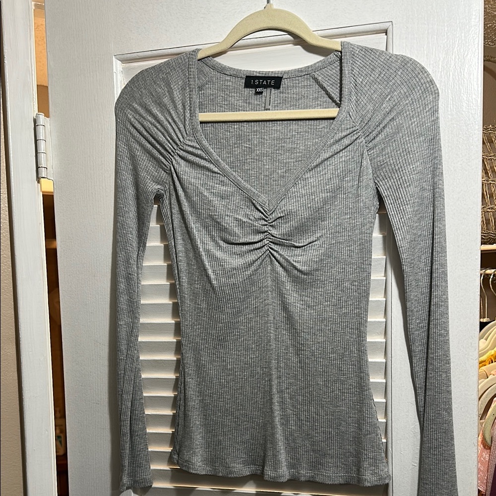 1. State Gray Long Sleeve Tee